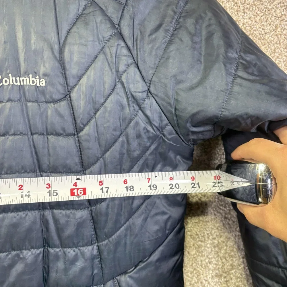 Columbia Omni-Heat‎ Interchange Jacket Mens Large Blue Insulated Full Zip Warm